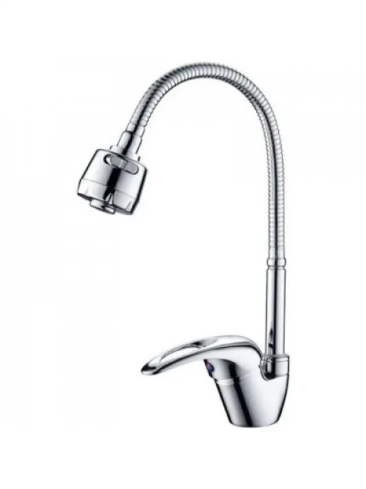 Смеситель для кухни Frap F4302-B,  с гибким изливом, поворотный, хром