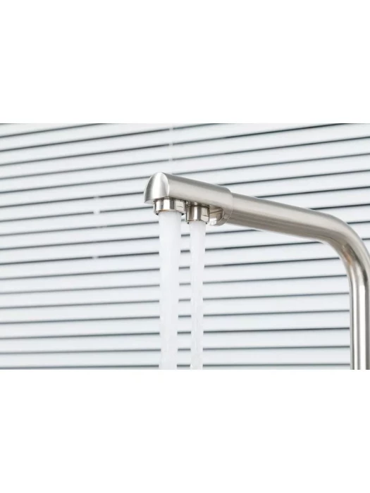Смеситель для кухни FRUD R43053-5, поворотный излив, сатиновый