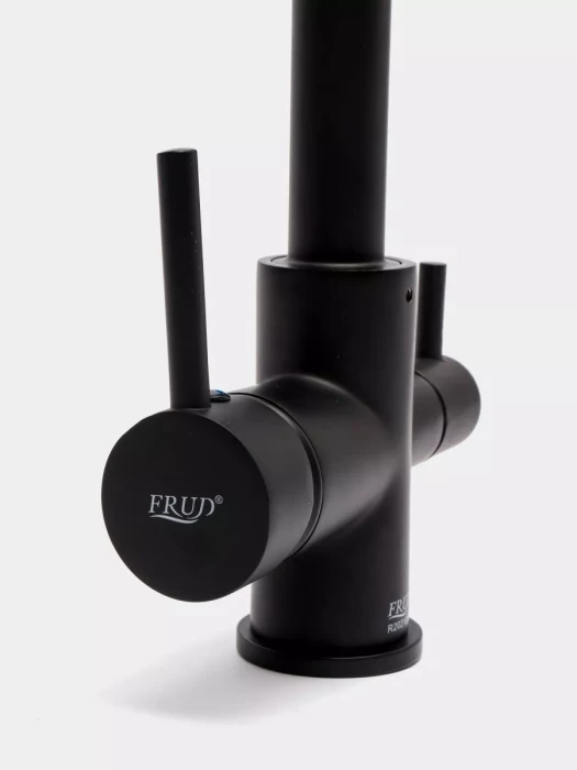 Смеситель Frud  R43053-7, для кухни, фильтрация воды, матовый, черный