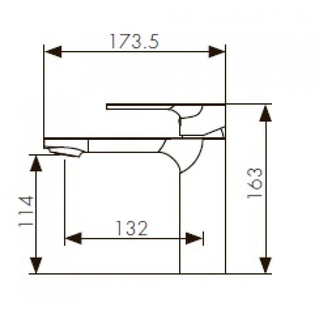 Смеситель для раковины  KAISER Linear (59011)