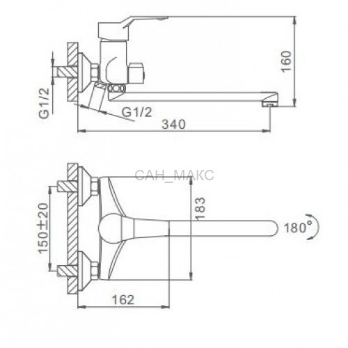 Смеситель для ванны Frap F22063