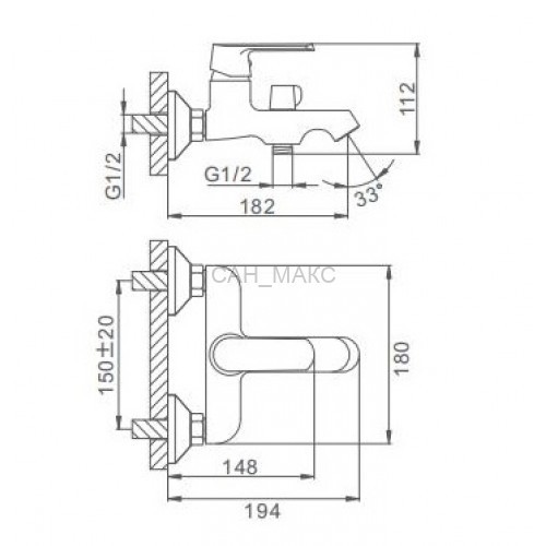 Смеситель для ванны Frap F3231