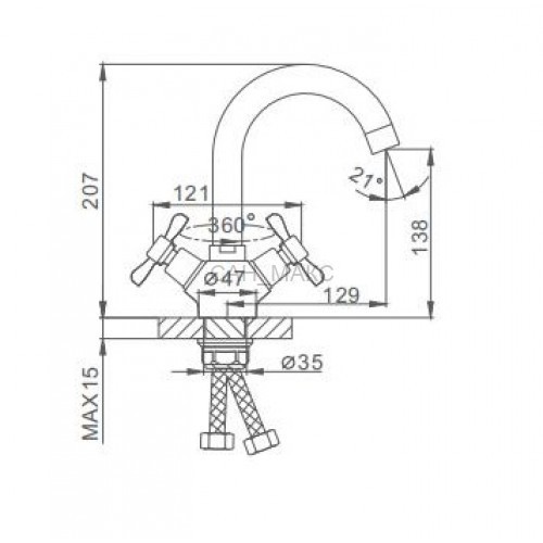 Смеситель для раковины Frap F1393