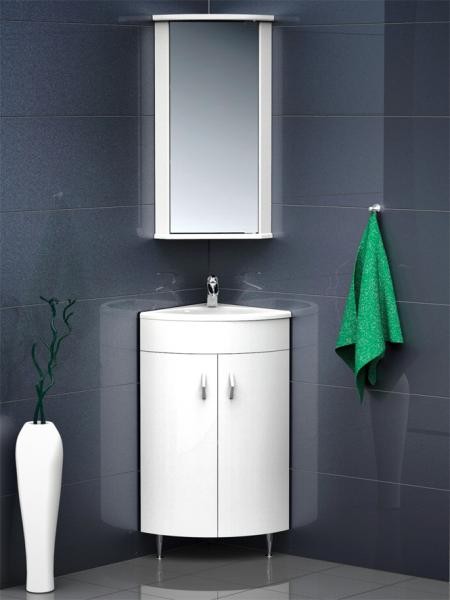 Зеркало-шкаф для ванной зеркальный Belux ВУШ 38 Микро Левый
