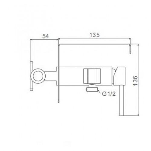 Смеситель гигиенический Frap F7516