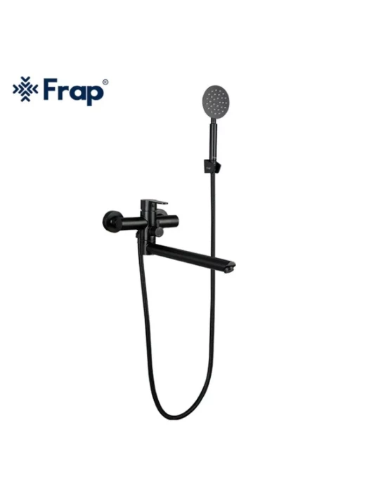 Смеситель для ванны Frap F22801-6 с поворотным изливом, чёрный