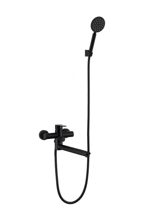 Смеситель для ванны Frap F22801-6 с поворотным изливом, чёрный