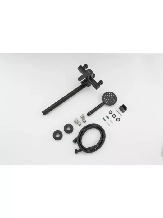 Смеситель для ванны Frap F22801-6 с поворотным изливом, чёрный