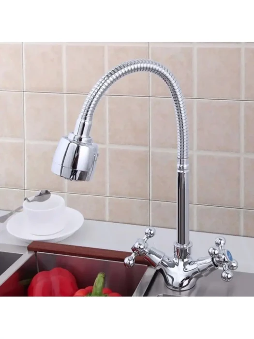Смеситель для кухни с гибким изливом Frap F4319, хромированный