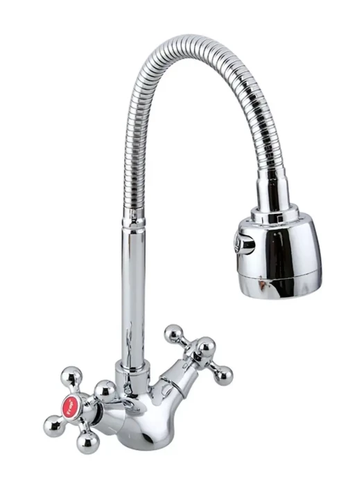Смеситель для кухни с гибким изливом Frap F4319, хромированный