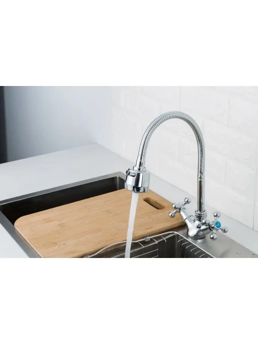 Смеситель для кухни с гибким изливом Frap F4319, хромированный