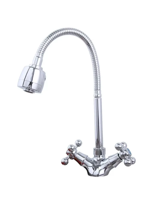 Смеситель для кухни с гибким изливом Frap F4319, хромированный