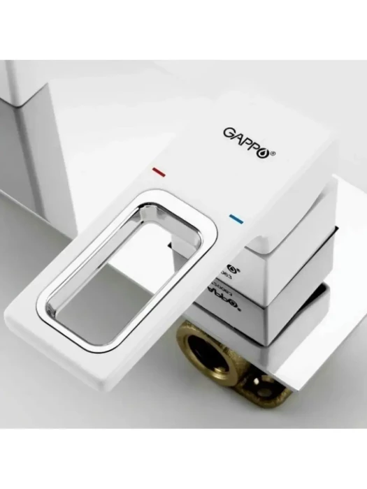 Смеситель для раковины встраиваемый Gappo G1017-12, латунь цвет белый/хром