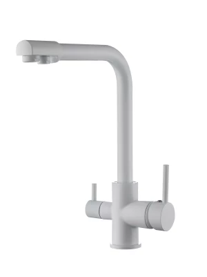 Смеситель Frud  R43053-8, для кухни, фильтрация воды, матовый, белый