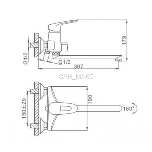 Смеситель для ванны Frap F2207