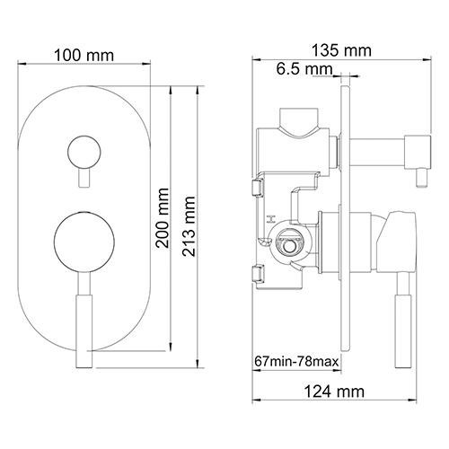 Смеситель встраиваемый Wasserkraft 4141