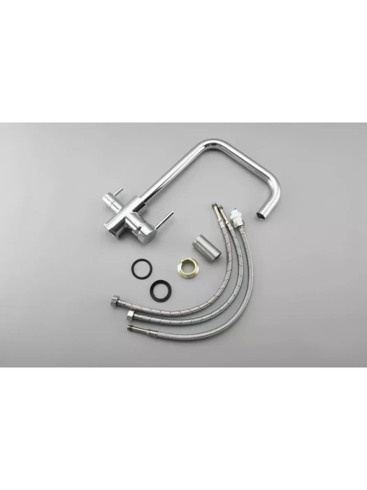 Смеситель Frud R43054, для кухни, со встроенным фильтром (краном) под питьевую воду, хром