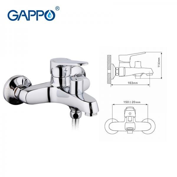 Смеситель для ванны Gappo G3236