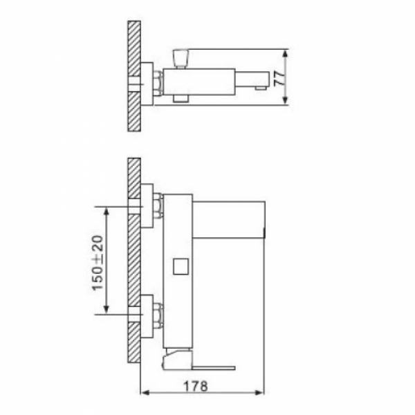 Смеситель для ванны Gappo G3239