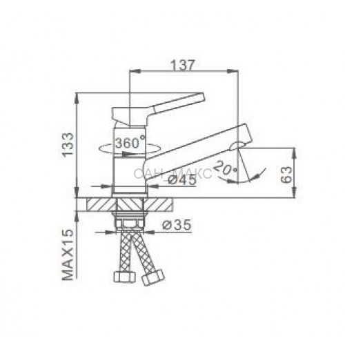 Смеситель для раковины Frap F4544