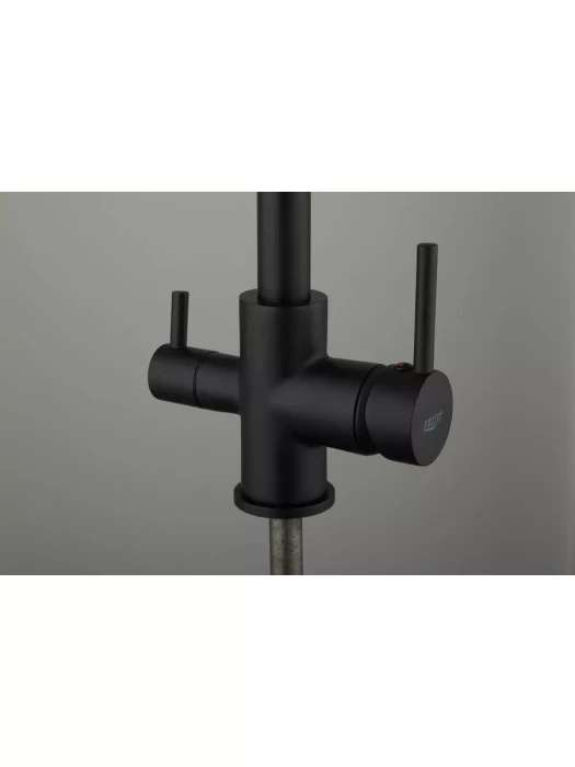 Смеситель Frud R43054-7, для кухни, со встроенным фильтром (краном) под питьевую воду, черный