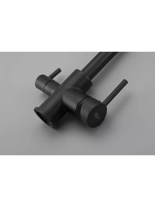 Смеситель Frud R43054-7, для кухни, со встроенным фильтром (краном) под питьевую воду, черный