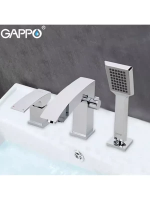Смеситель для ванны с душевой лейкой Gappo G1107 хром