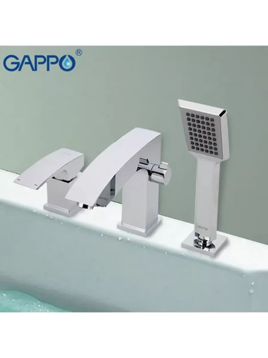 Смеситель для ванны с душевой лейкой Gappo G1107 хром