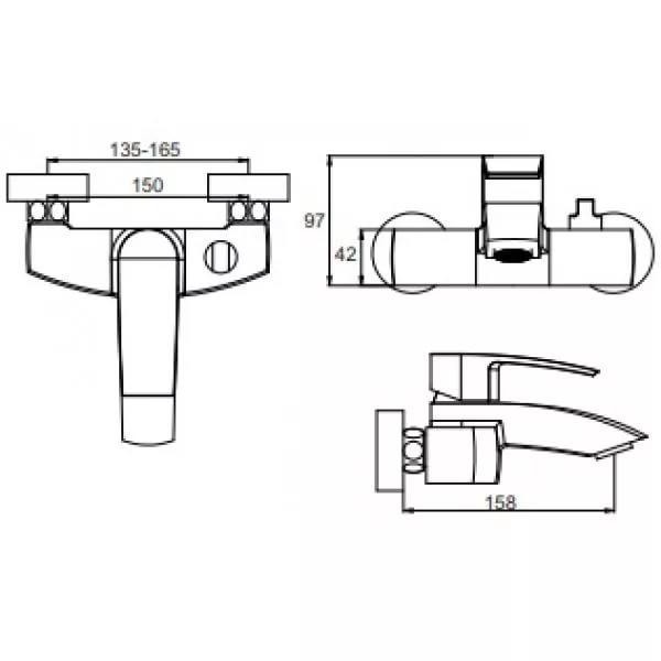 Смеситель для ванны Ganzer GZ02031