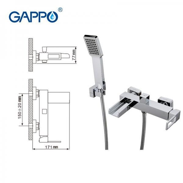 Смеситель для ванны Gappo G3240