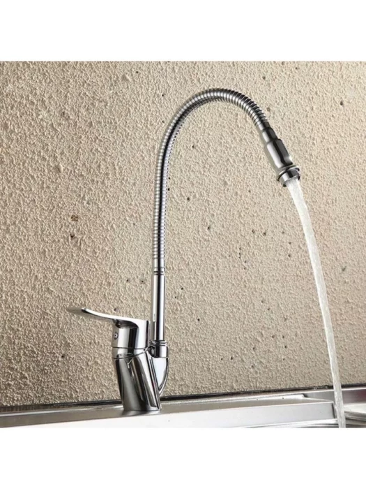 Смеситель Frud R43101, для кухни, с гибким изливом, аэратор, хром