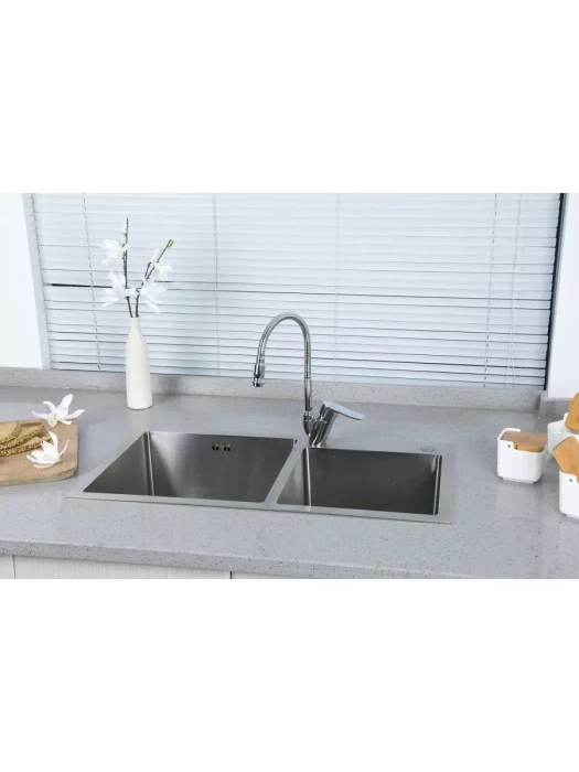 Смеситель Frud R43101, для кухни, с гибким изливом, аэратор, хром