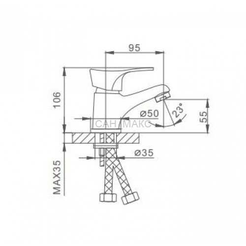 Смеситель для раковины Frap F1014-B