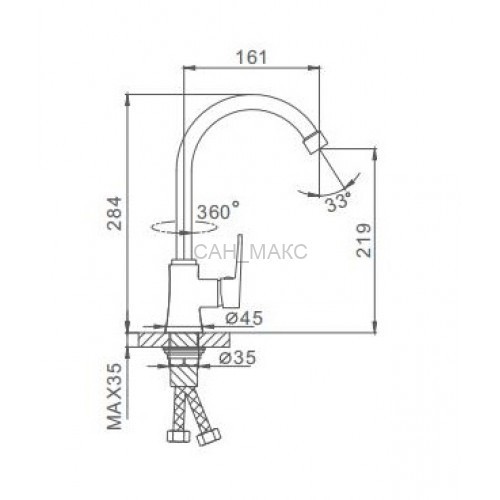 Смеситель для кухни Frap F40513