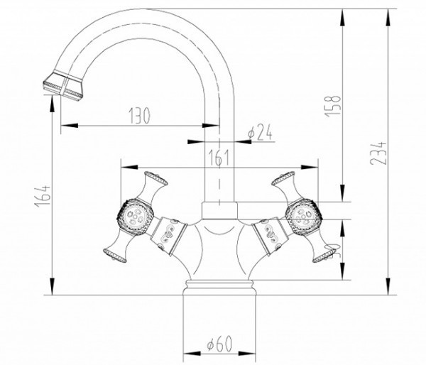 Смеситель для раковины Zorg (A 6008U-BR)