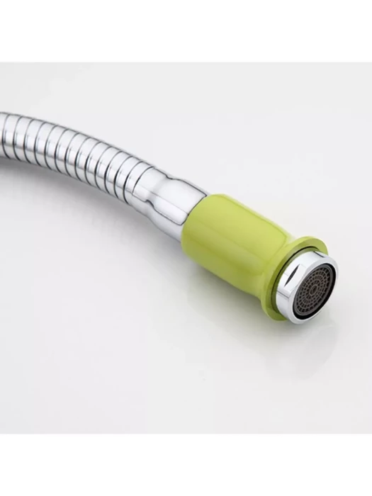Смеситель Frud R43127-6, для кухни с гибким изливом, вентильный, зеленый