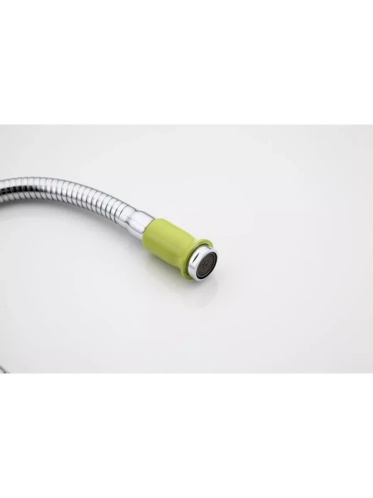 Смеситель Frud R43127-6, для кухни с гибким изливом, вентильный, зеленый