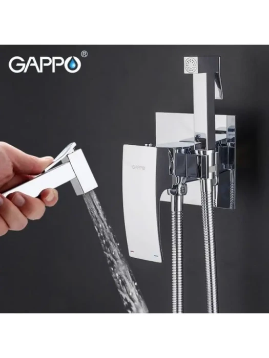 Смеситель с гигиеническим душем встраиваемый Gappo G7207-1, латунь цвет хром