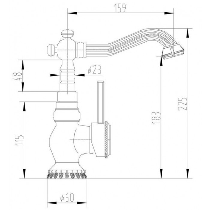 Смеситель для раковины Zorg НОВ (A 1005U-SL)