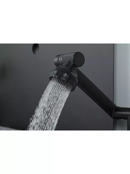 Смеситель для раковины Frud R10052-6 однорычажный, с поворотным изливом, черный