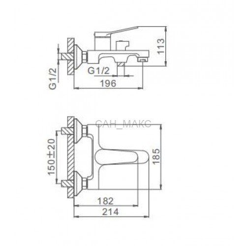 Смеситель для ванны Frap F3245
