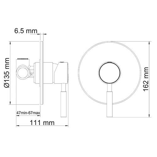 Смеситель встраиваемый Wasserkraft Wern 4251