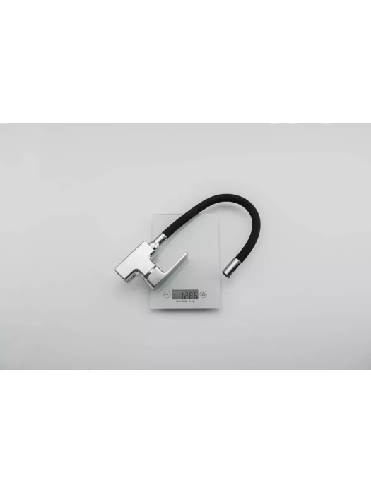 Смеситель для кухни Frud R43151-6, с гибким изливом, однорычажный, черный/хром