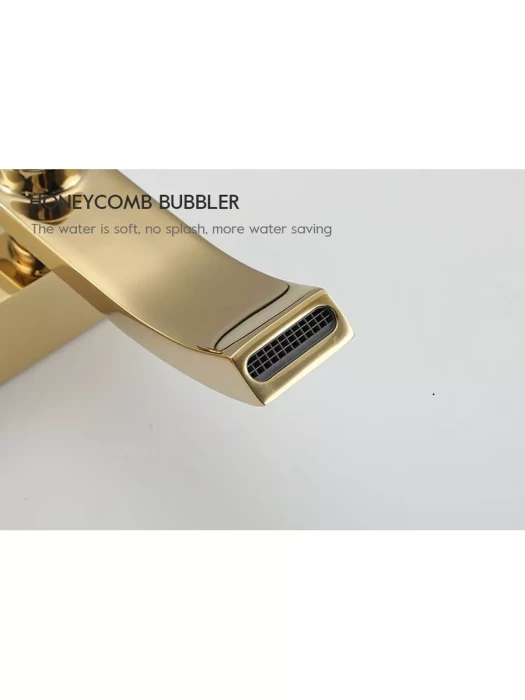 Смеситель для ванны с коротким изливом Gappo Jacob G3207-3, латунь, золотой