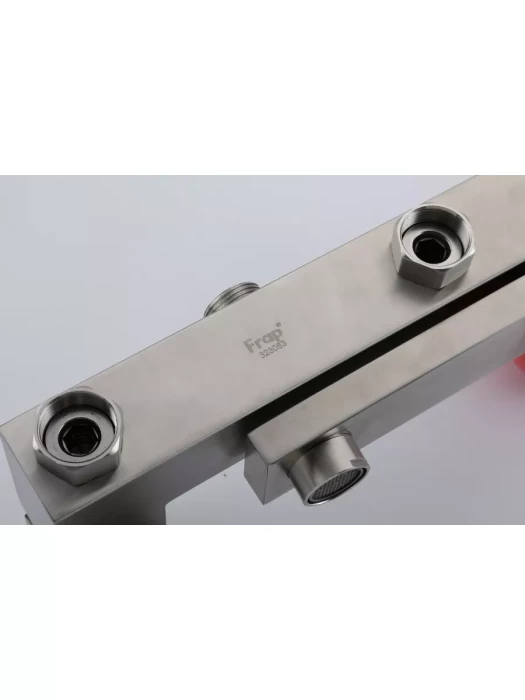 Душевая система с тропическим душем Frap H802 F24802-1, нержавеющая сталь цвет сатин