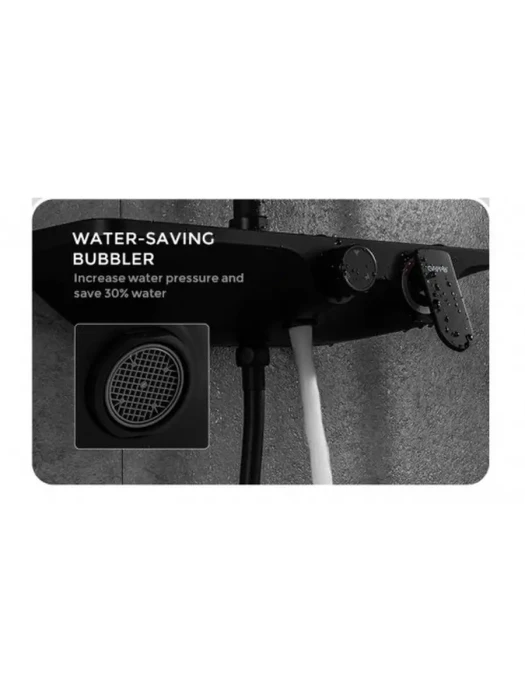 Душевая система Gappo G2495-5 настенная, латунь, пластик, черный