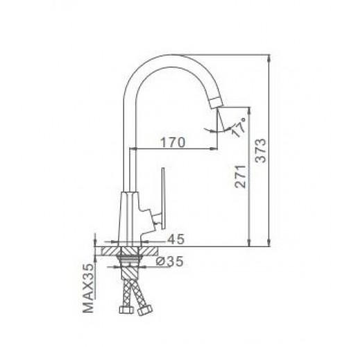 Смеситель для кухни Frap F4058