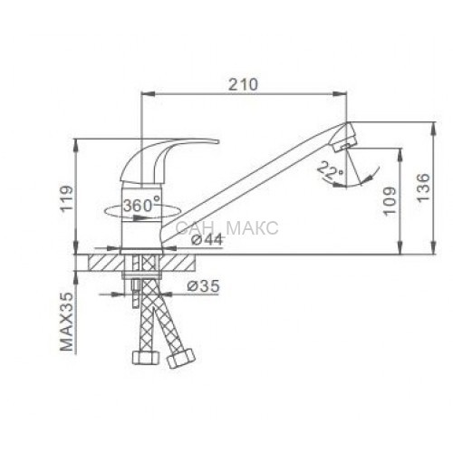 Смеситель для кухни Frap F4215