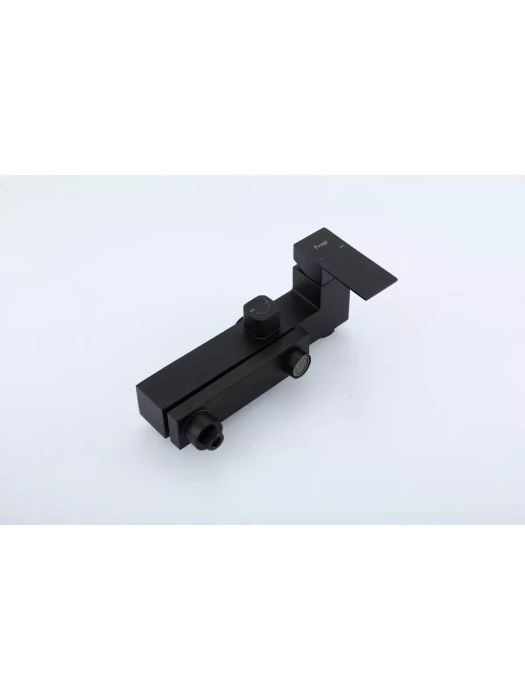 Душевая стойка со смесителем Frap F24802-16 с тропическим душем, черный