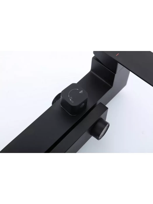 Душевая стойка со смесителем Frap F24802-16 с тропическим душем, черный